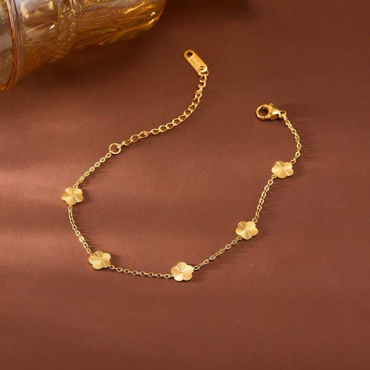 SHEIN سوار ستانلس ستيل أنيق بلون ذهبي