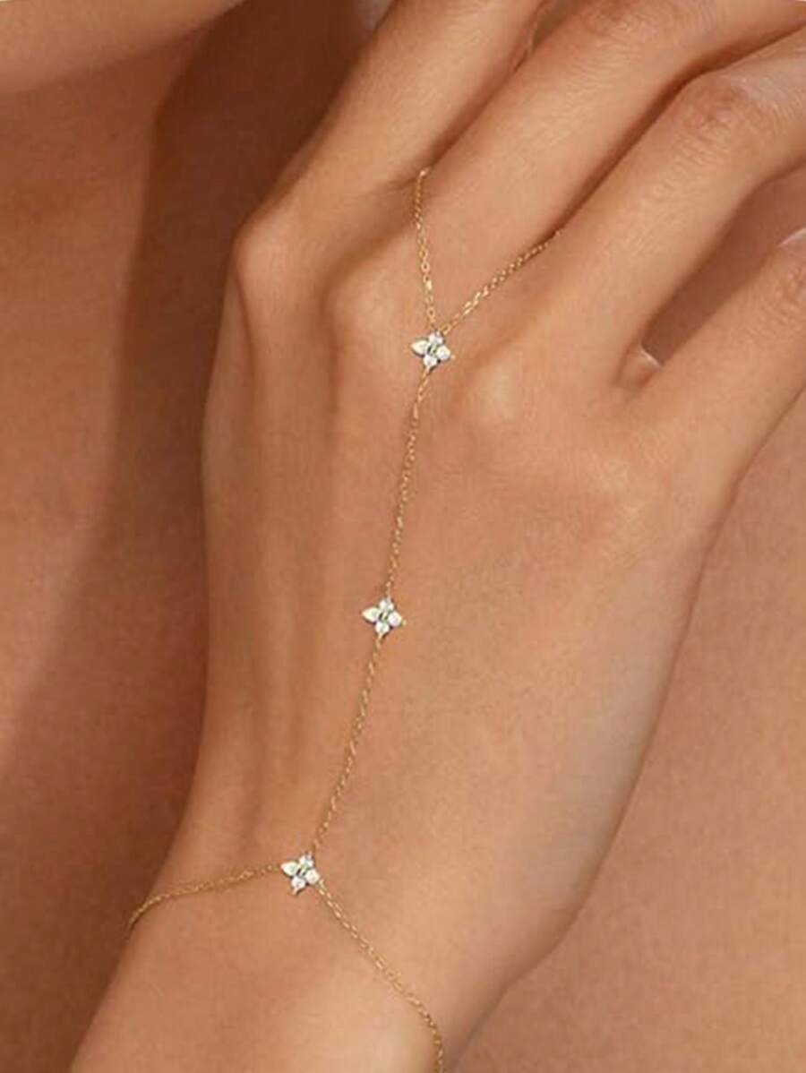 SHEIN أسورة ذهبية مطلية 14 قيراط قابلة للتكديس