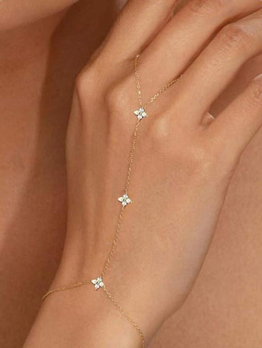 SHEIN أسورة ذهبية مطلية 14 قيراط قابلة للتكديس