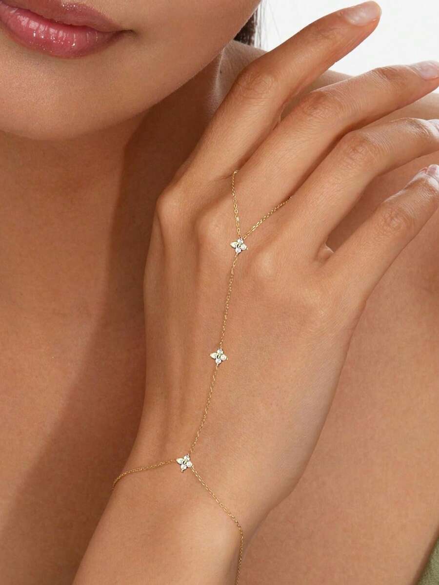 SHEIN أسورة ذهبية مطلية 14 قيراط قابلة للتكديس