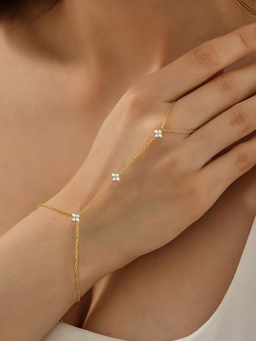 SHEIN أسورة ذهبية مطلية 14 قيراط قابلة للتكديس