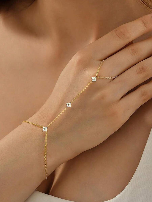 SHEIN أسورة ذهبية مطلية 14 قيراط قابلة للتكديس