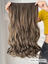 SHEIN وصلات شعر مجعد 20 بوصة بلون بني كستنائي