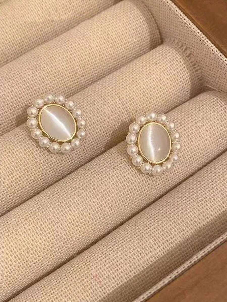 SHEIN طقم مجوهرات 3 قطع خرز ولؤلؤ صناعي