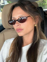 SHEIN نظارة كلاسيك عتيقة بإطار بلاستيك بيضاوي صغير