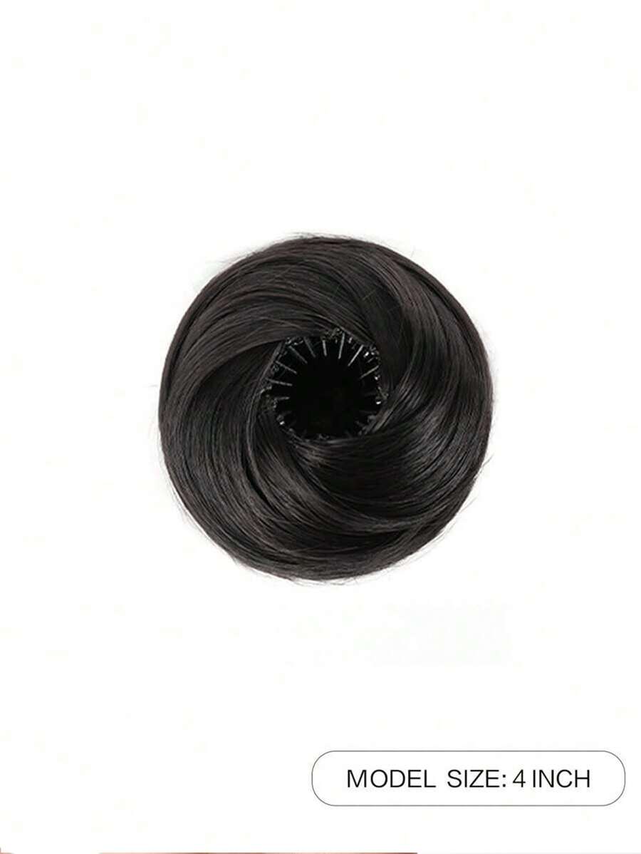 SHEIN كعكة شعر اصطناعية 4 بوصات بمشابك ألياف
