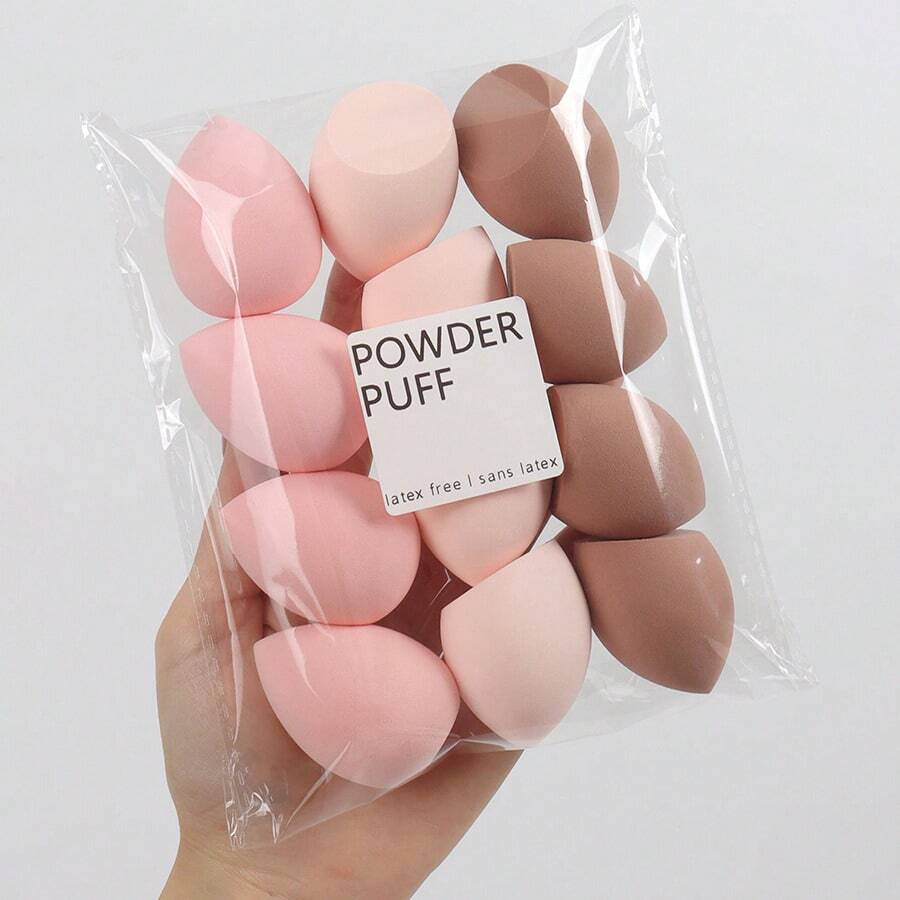 SHEIN مجموعة إسفنج مكياج 12 قطعة خالية من اللاتكس