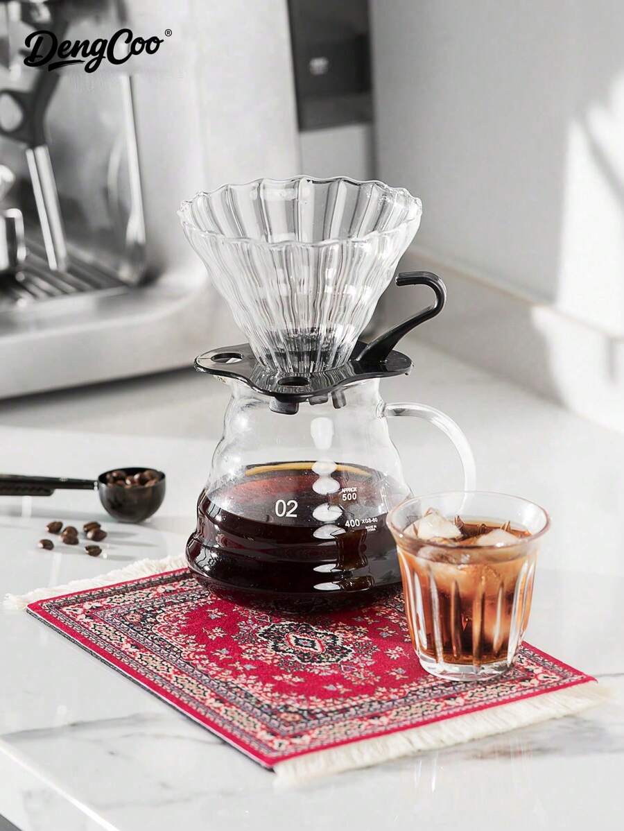 SHEIN سجادة قهوة مقاومة للحرارة والانزلاق