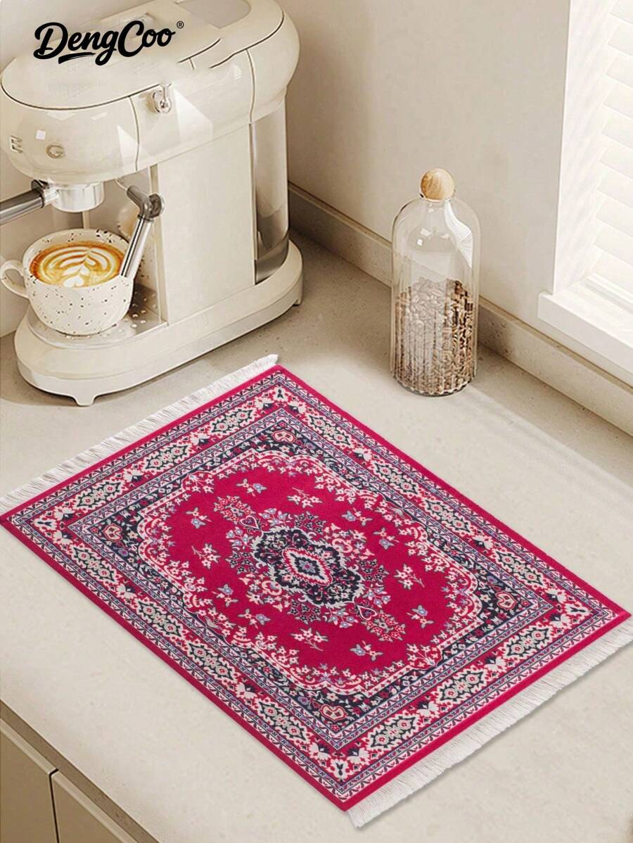 SHEIN سجادة قهوة مقاومة للحرارة والانزلاق