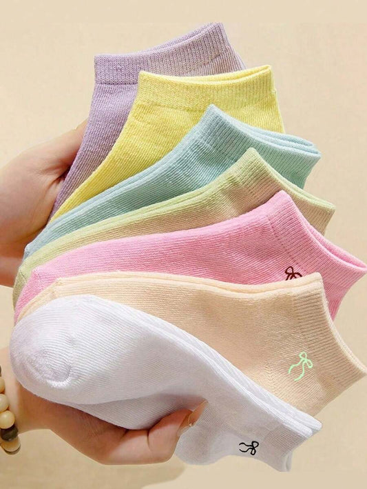 SHEIN جوارب قصيرة بلون حلوى 5/8/10 أزواج