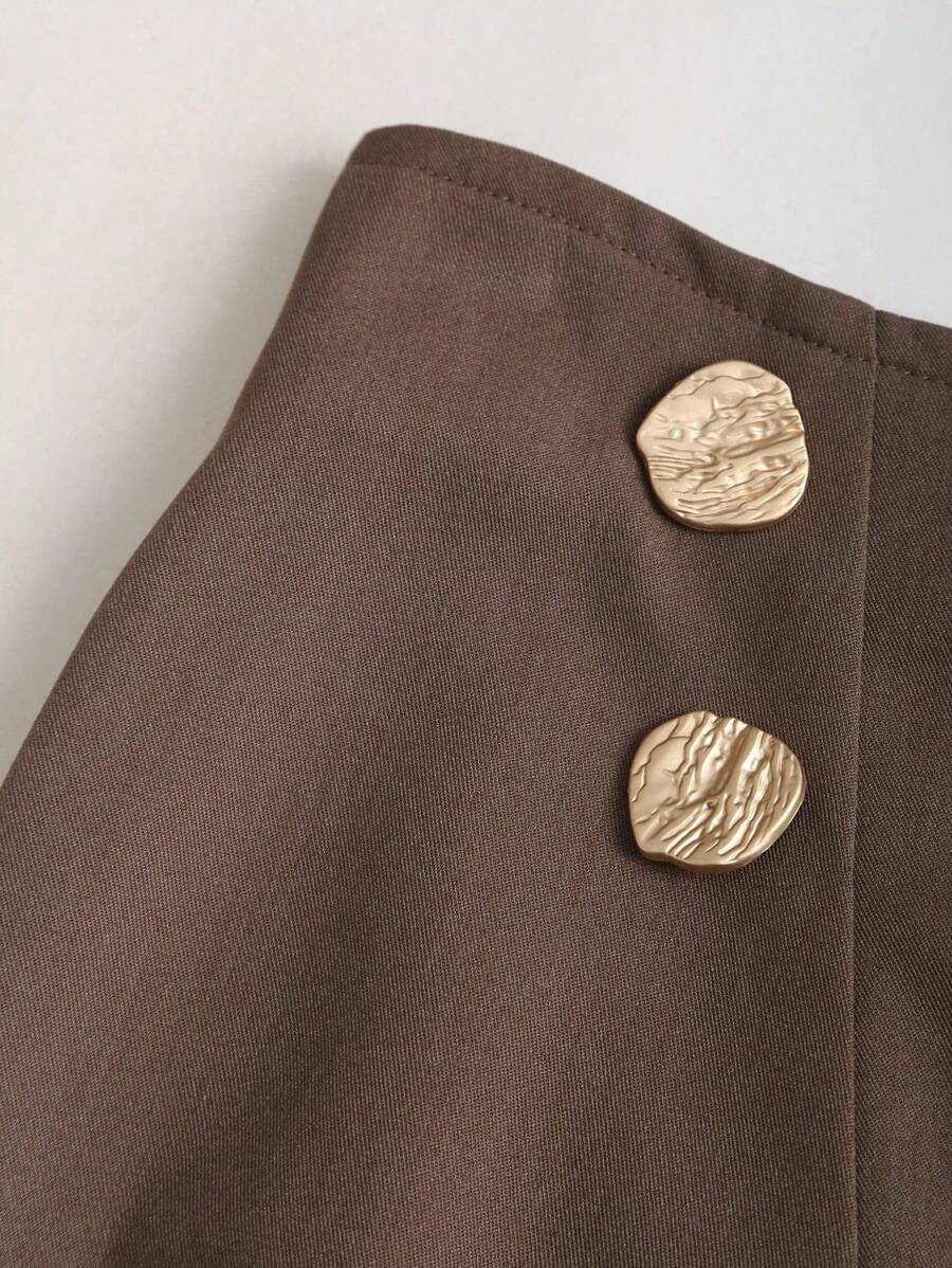 SHEIN Sweetra تنورة أنيقة بتصميم مبطن