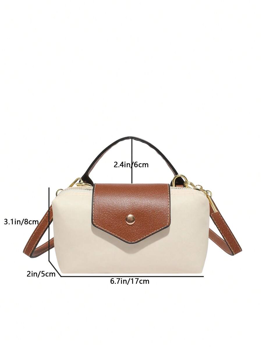 SHEIN حقيبة يد صغيرة أنيقة بلون بيج بحزام كتف