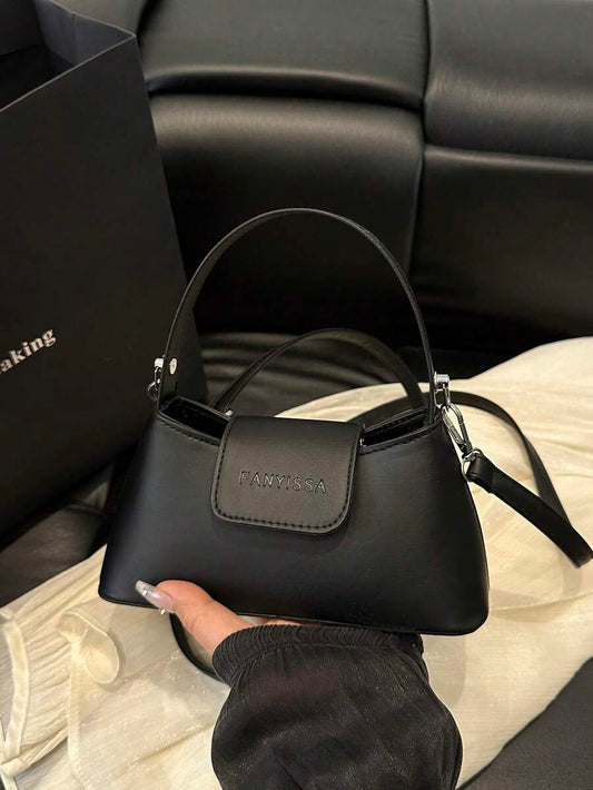 SHEIN حقيبة يد صغيرة بسحاب كروس وكتف من جلد البولي يوريثان