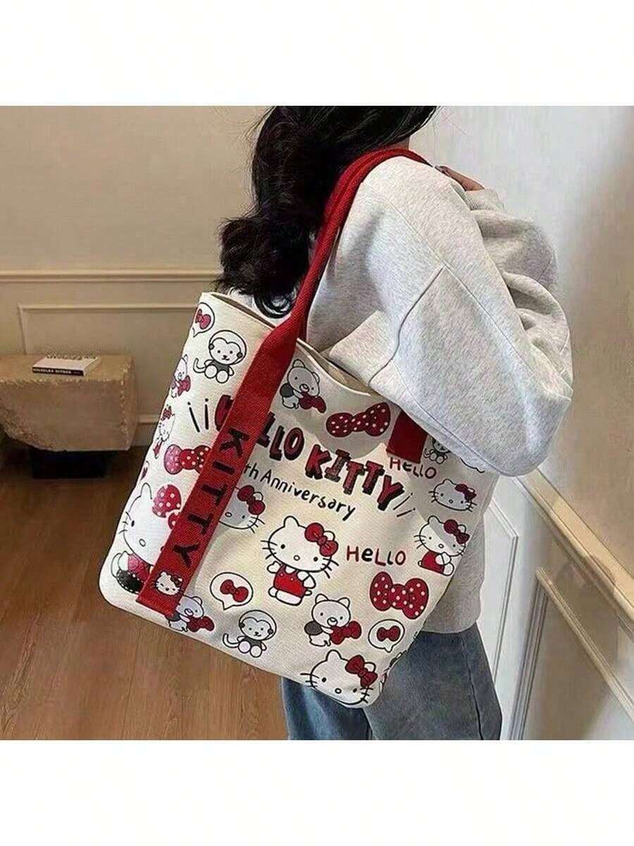 SHEIN Sanrio حقيبة كتف كانفاس هالو كيتي سانريو كيوت