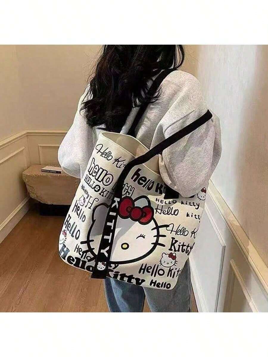 SHEIN Sanrio حقيبة كتف كانفاس هالو كيتي سانريو كيوت