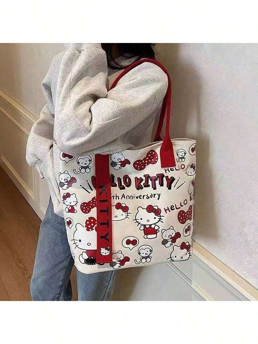SHEIN Sanrio حقيبة كتف كانفاس هالو كيتي سانريو كيوت