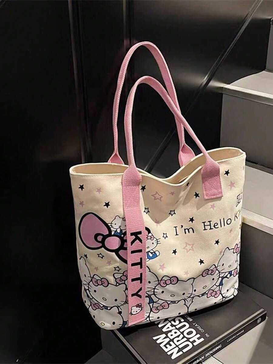 SHEIN Sanrio حقيبة كتف كانفاس هالو كيتي سانريو كيوت