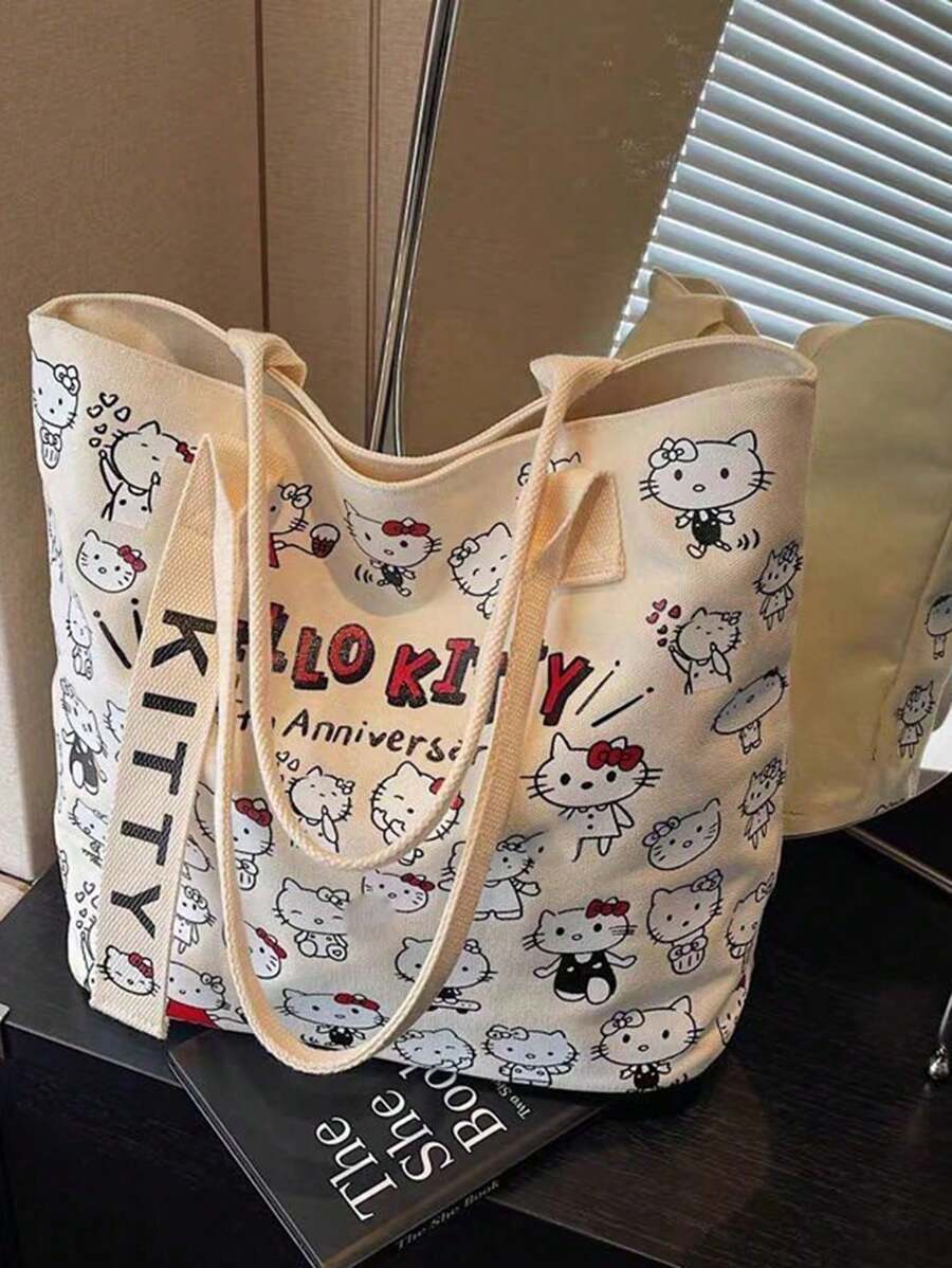SHEIN Sanrio حقيبة كتف كانفاس هالو كيتي سانريو كيوت
