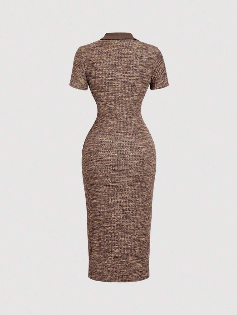 SHEIN MOD فستان منقوش بأكمام قصيرة