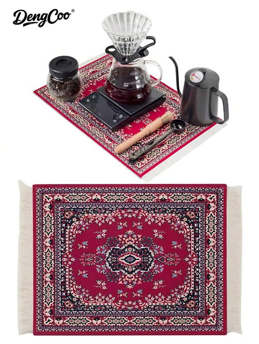 SHEIN سجادة قهوة مقاومة للحرارة والانزلاق