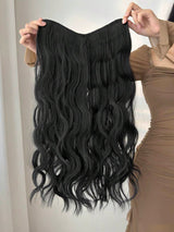 SHEIN باروكة شعر موجي 24 بوصة بلون أسود بمشبك