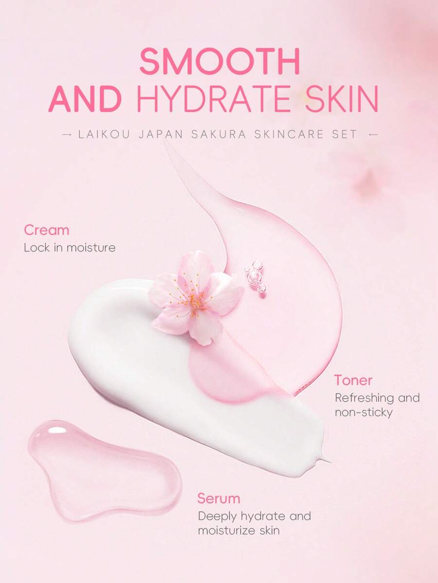 LAIKOU طقم عناية بالبشرة الكرز الياباني 5 قطع