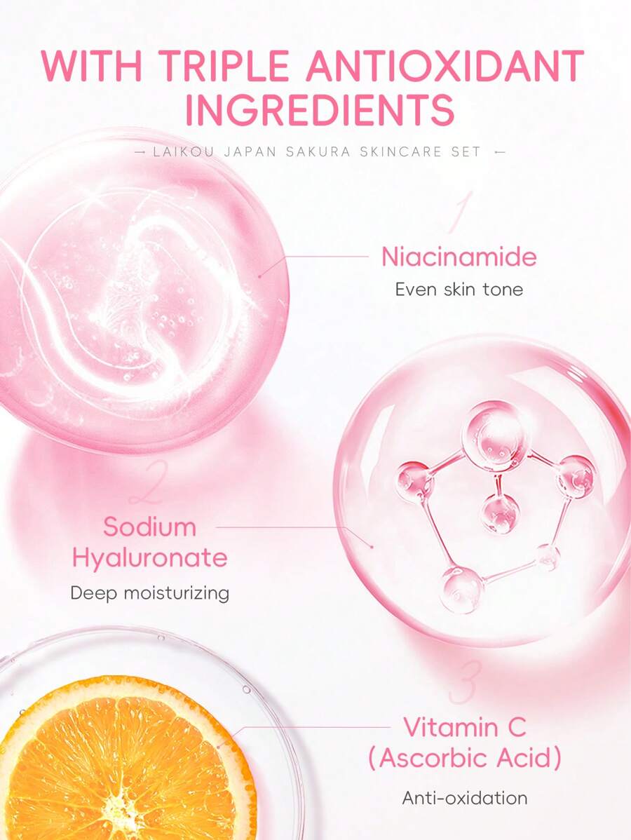LAIKOU طقم عناية بالبشرة الكرز الياباني 5 قطع