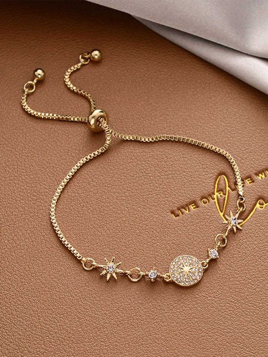 SHEIN سوار بلورة الثلج مرصع بالراين