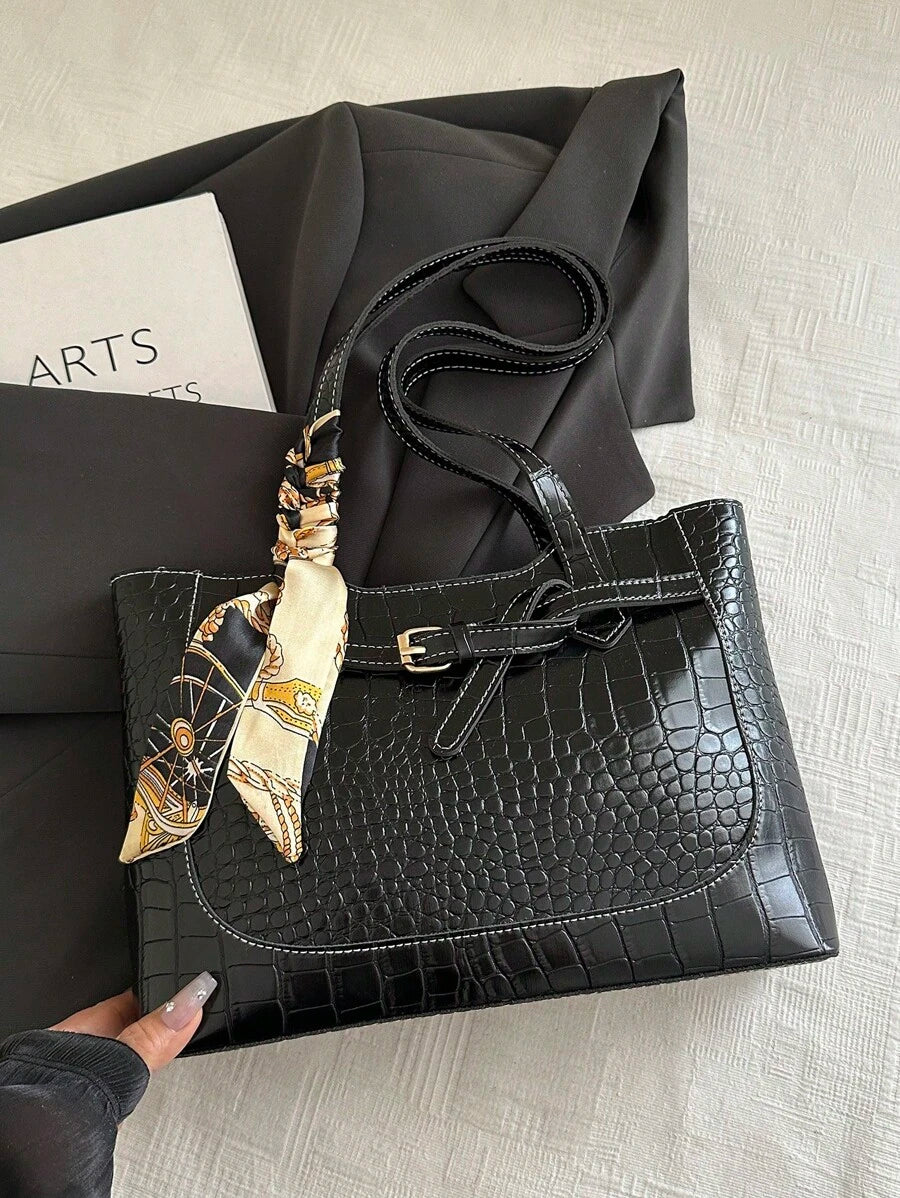 SHEIN حقيبة كتف سوداء عالية الجودة