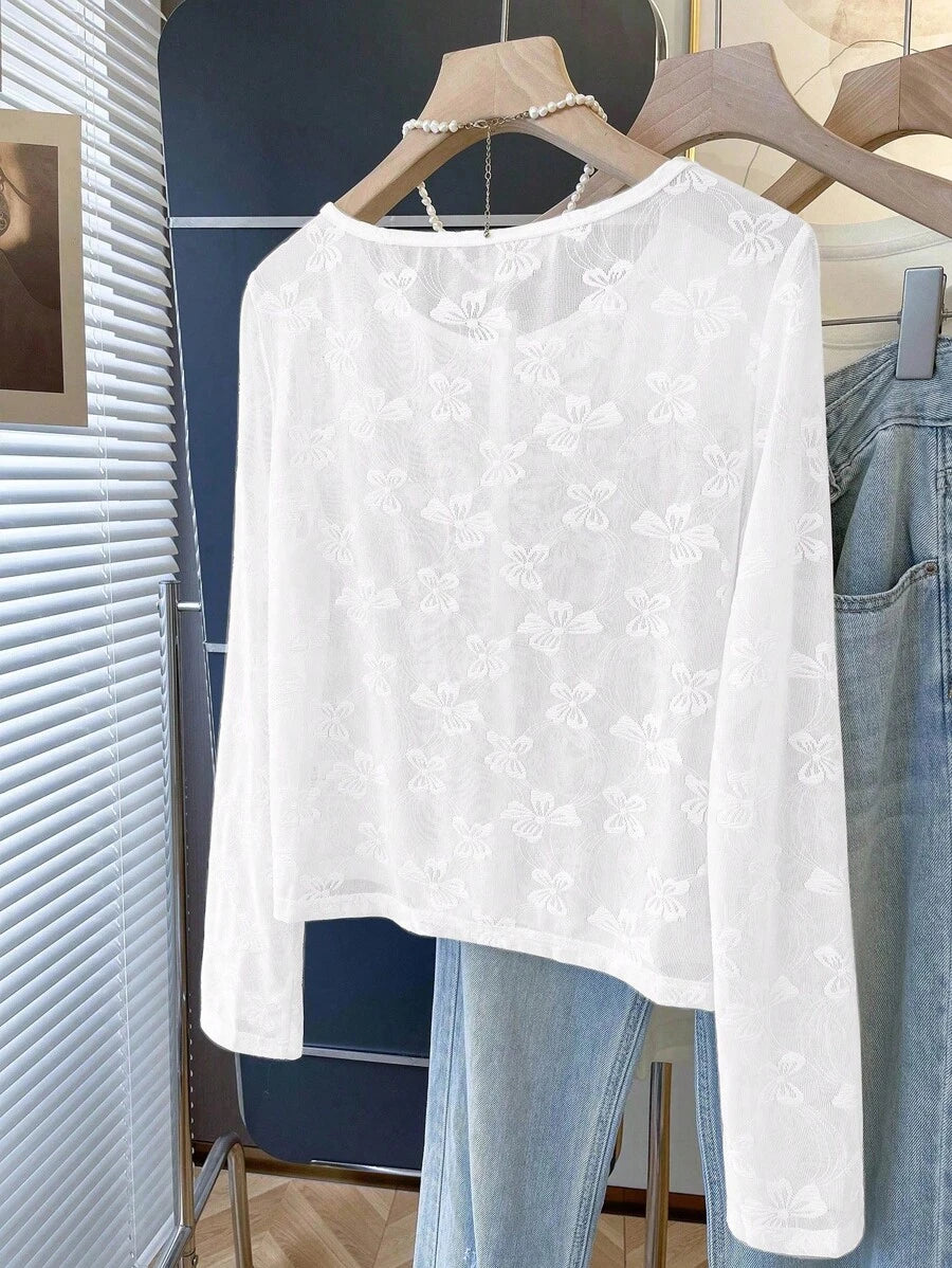 SHEIN جاكيت نسائي خفيف بنقشة فراشة