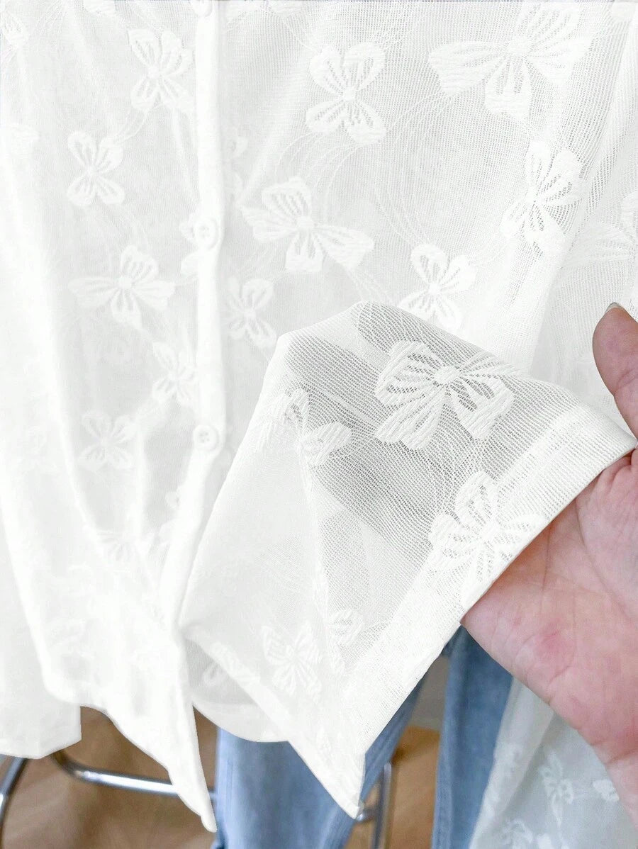 SHEIN جاكيت نسائي خفيف بنقشة فراشة
