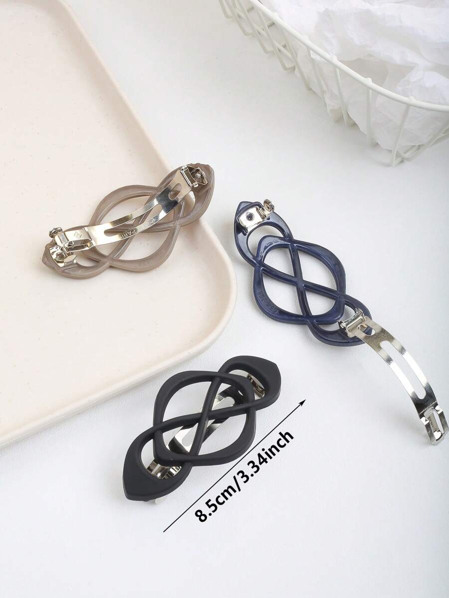 SHEIN مشابك شعر مطفية أحادية اللون بطراز رجعي