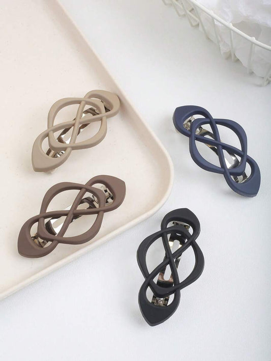 SHEIN مشابك شعر مطفية أحادية اللون بطراز رجعي