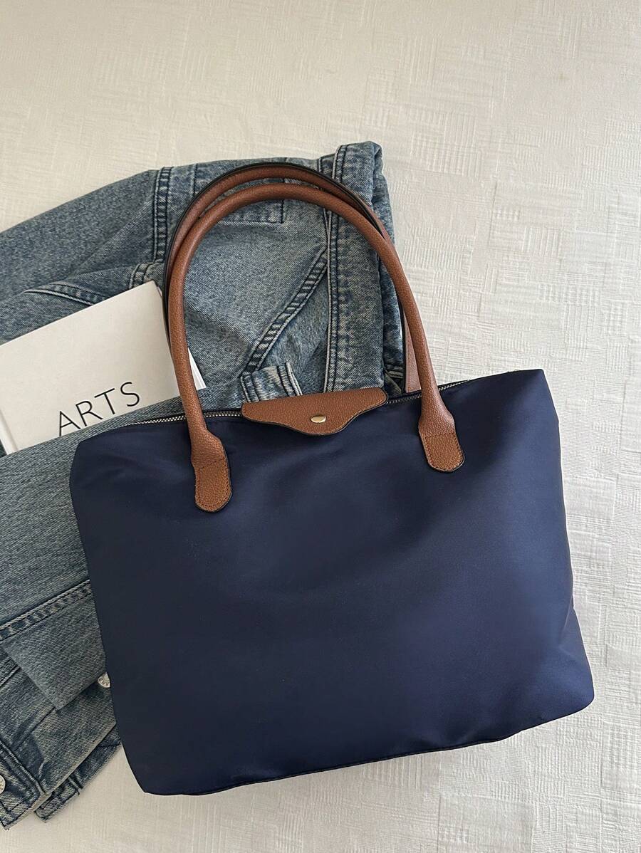SHEIN حقيبة كتف كبيرة بلون أزرق