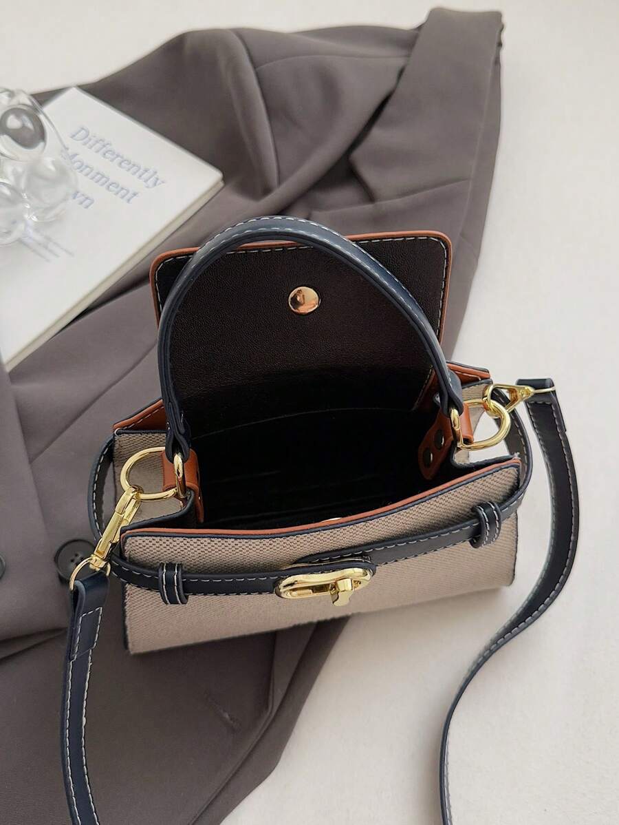 SHEIN حقيبة يد صغيرة بألوان متباينة للنساء