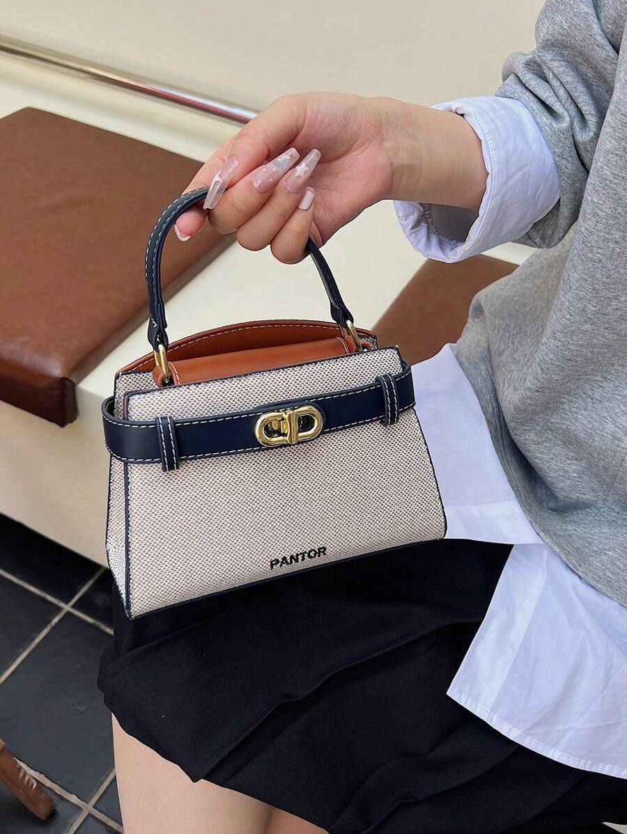 SHEIN حقيبة يد صغيرة بألوان متباينة للنساء