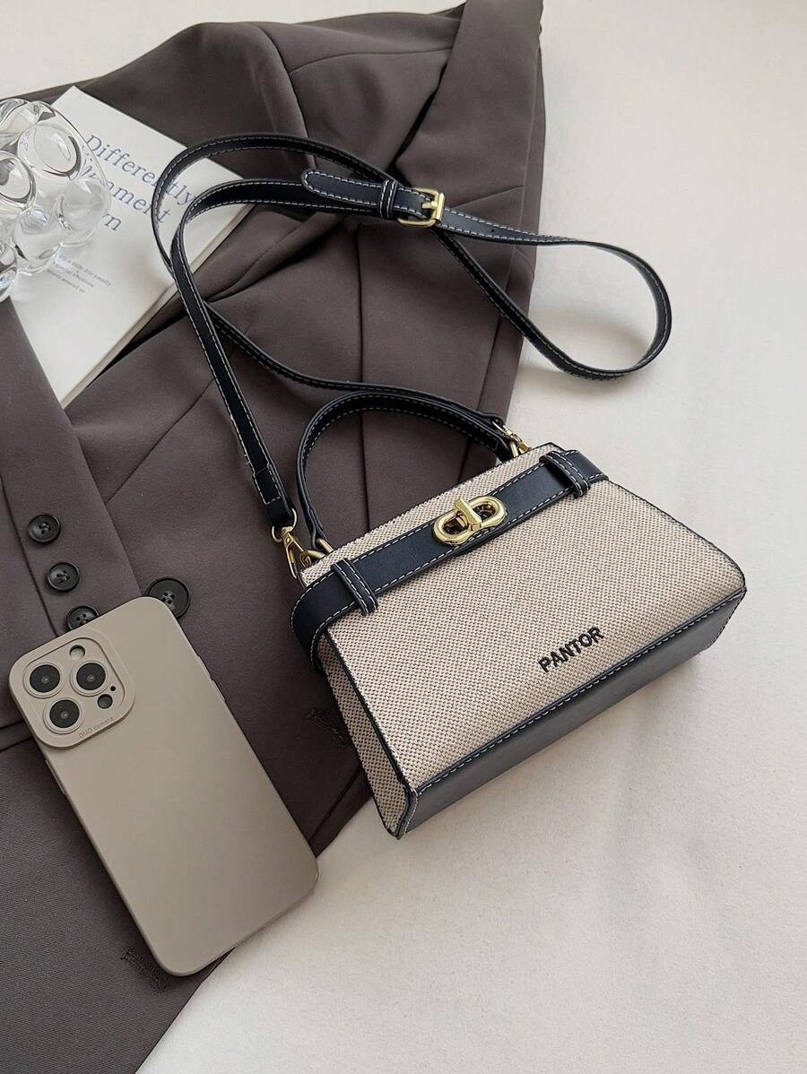 SHEIN حقيبة يد صغيرة بألوان متباينة للنساء