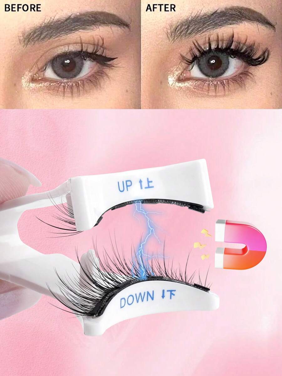 SHEIN MAGEFY CC Curl طقم رموش مغناطيسية / مشبك للرموش