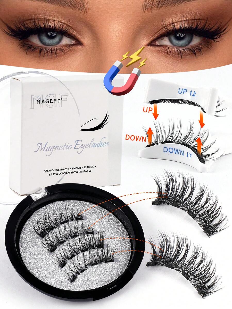 SHEIN MAGEFY CC Curl طقم رموش مغناطيسية / مشبك للرموش