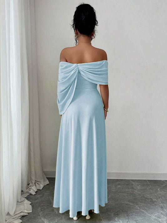 SHEIN Elenzga فستان ماكسي مزين بزهور عند الخصر