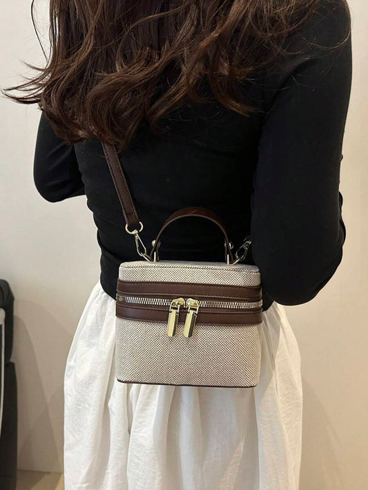 SHEIN حقيبة يد صغيرة بلوك لوني عتيق