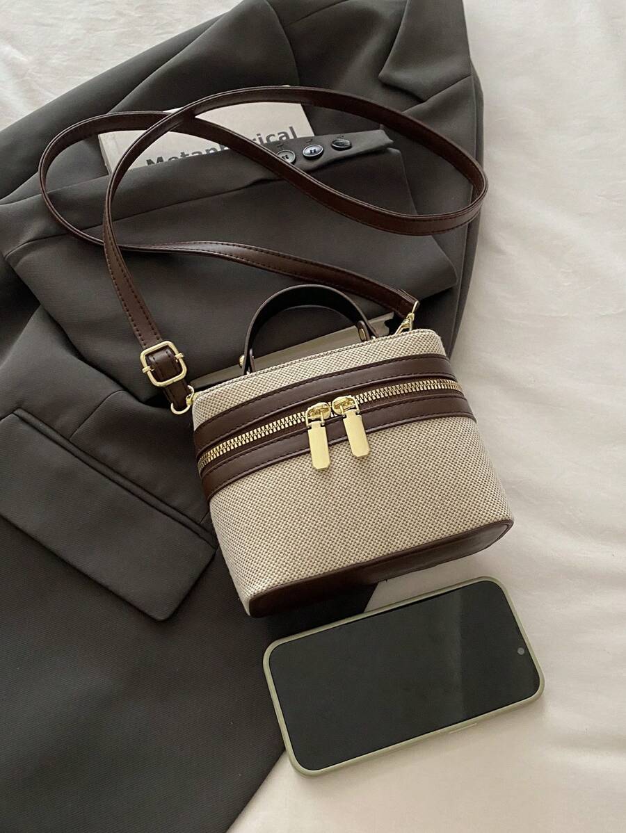 SHEIN حقيبة يد صغيرة بلوك لوني عتيق