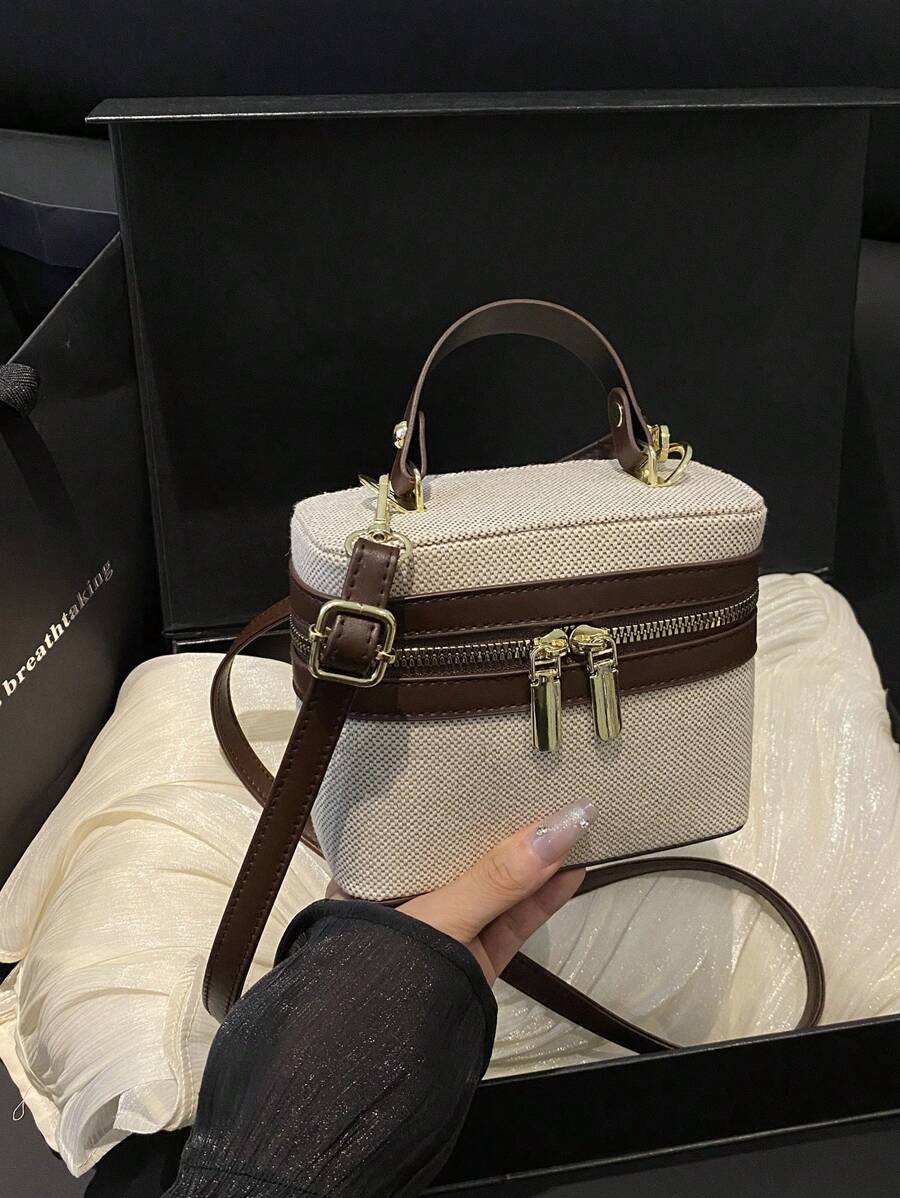 SHEIN حقيبة يد صغيرة بلوك لوني عتيق