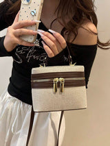 SHEIN حقيبة يد صغيرة بلوك لوني عتيق