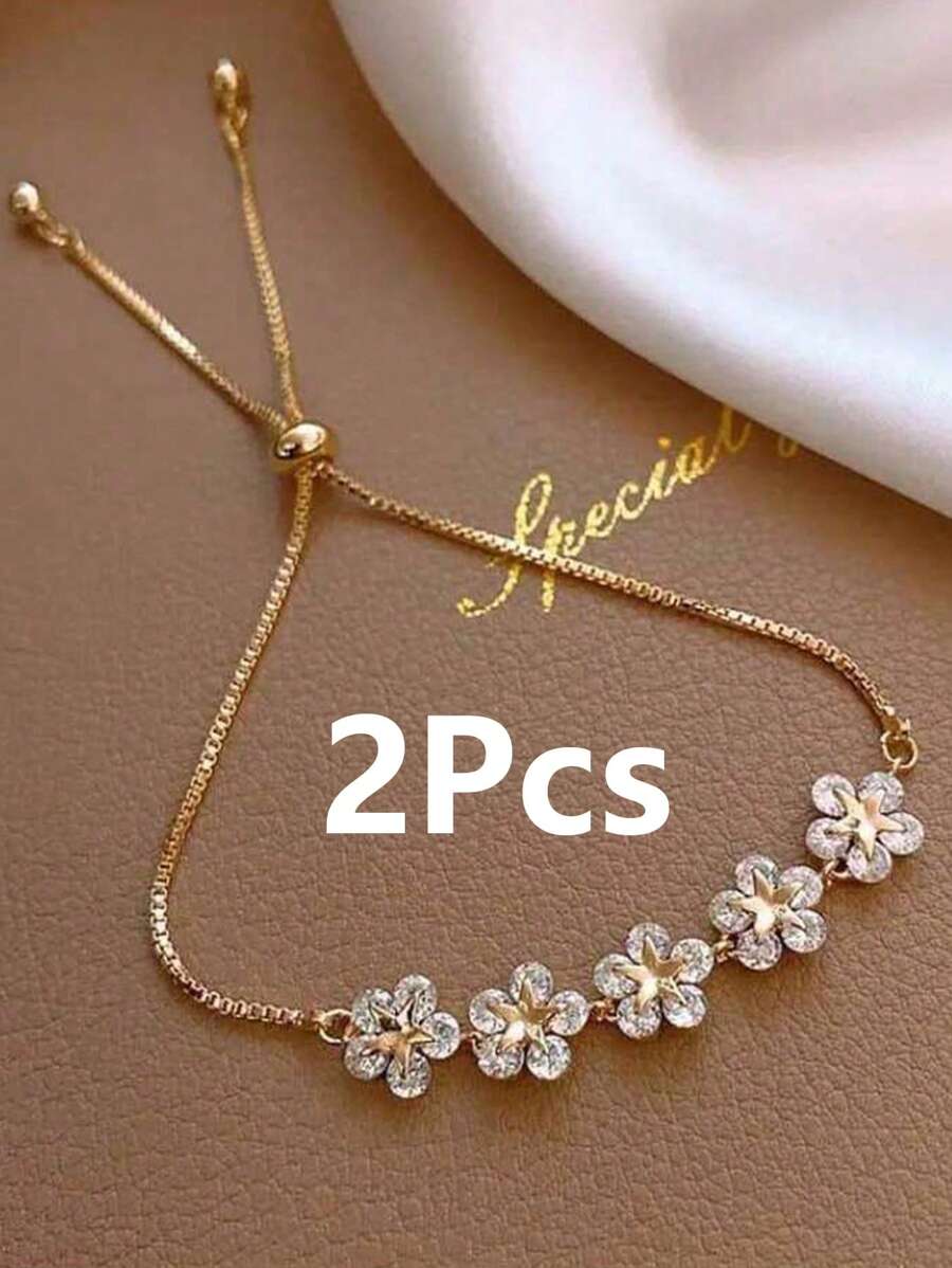 SHEIN سوار بلورة الثلج مرصع بالراين