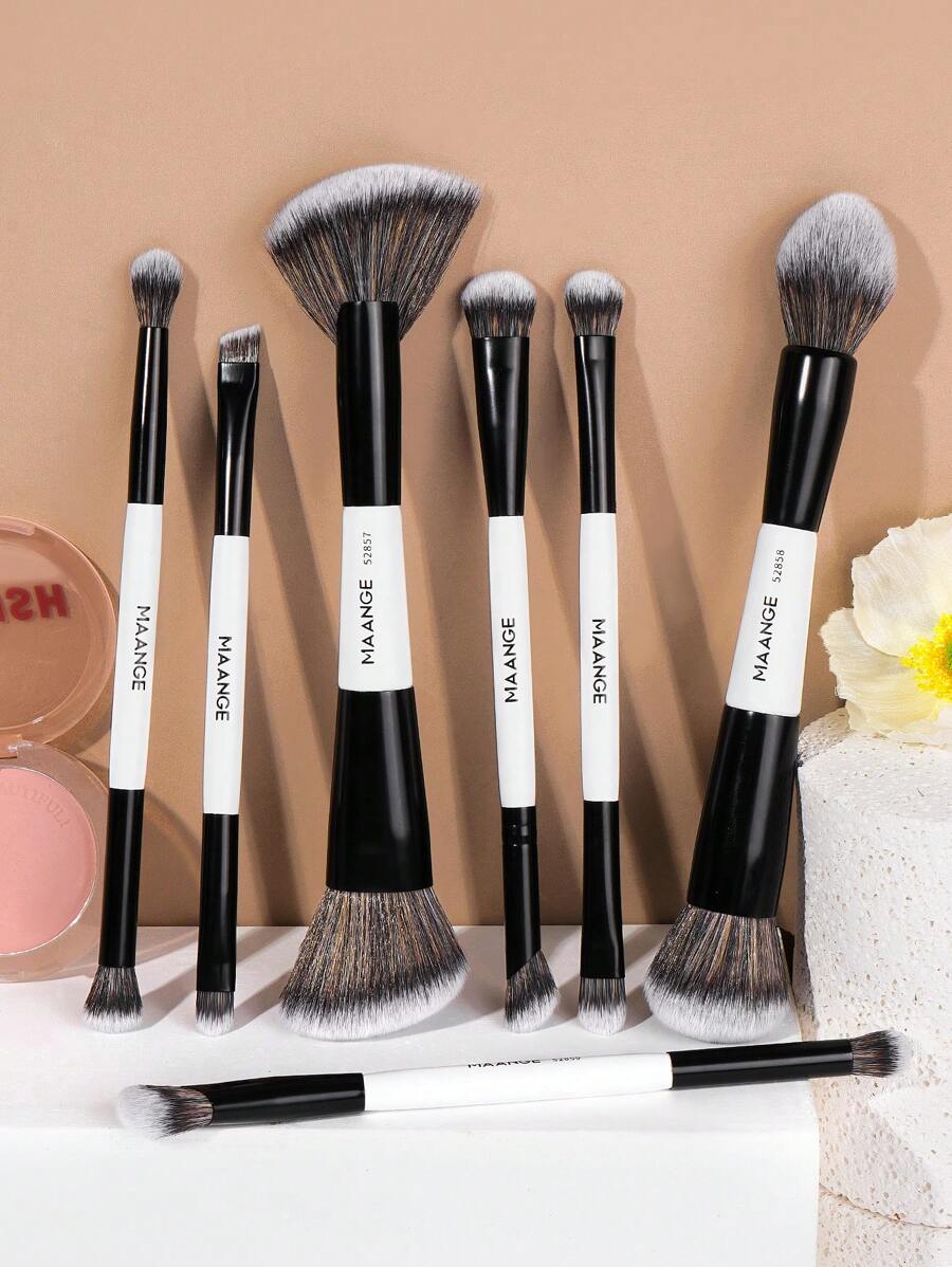 SHEIN MAANGE فرش مكياج من ألياف طبيعية واصطناعية