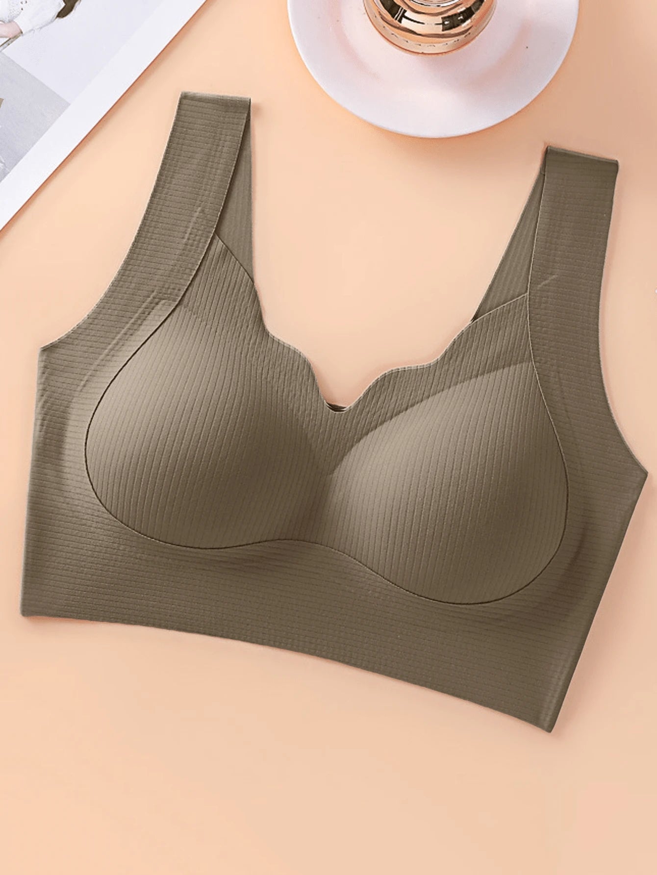 SHEIN طقم 4 قطع ملابس داخلية نسائية مريحة بألوان سادة