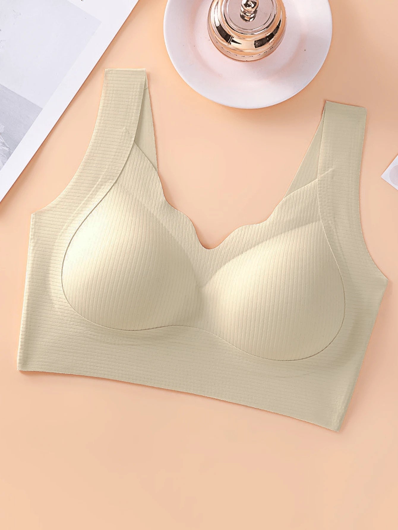 SHEIN طقم 4 قطع ملابس داخلية نسائية مريحة بألوان سادة