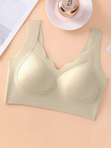 SHEIN طقم 4 قطع ملابس داخلية نسائية مريحة بألوان سادة