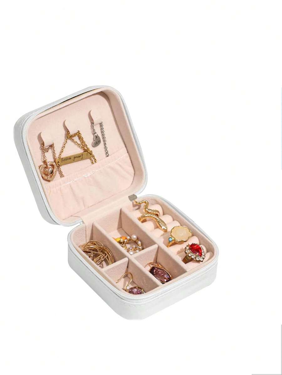 SHEIN صندوق تخزين مجوهرات صغير من البولي يوريثان